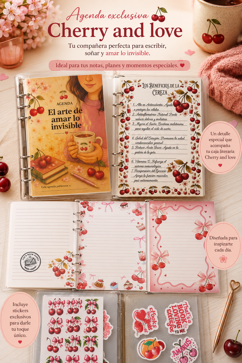 Agenda Artesanal Cherry & Love