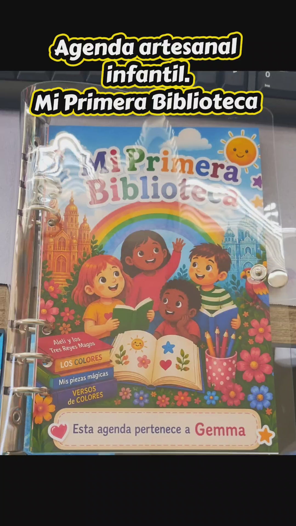 Agenda Infantil Artesanal Personalizada – Mi Primera Biblioteca